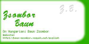 zsombor baun business card